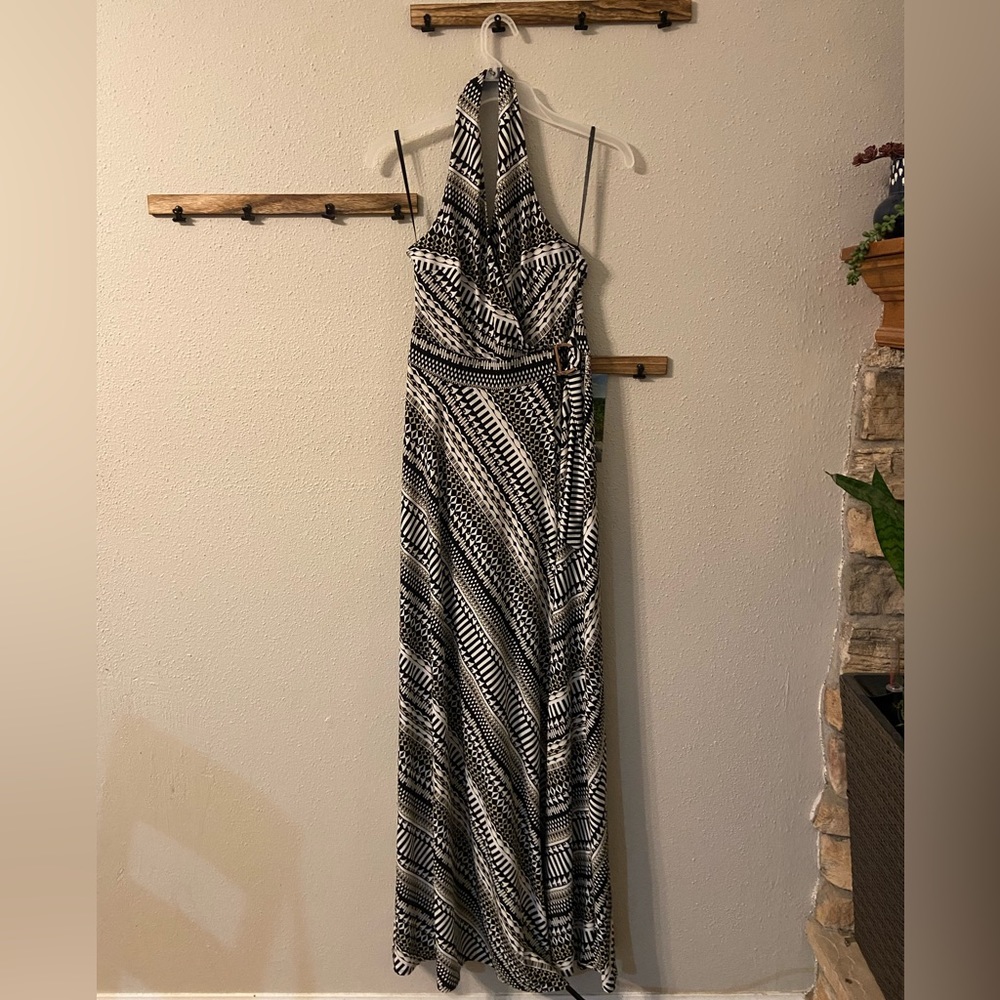 NWT White House Black Market Halter Maxi Dress